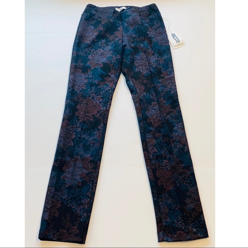 Lena Gabrielle SZ 2 Pull On Straight Leg Floral Pants New